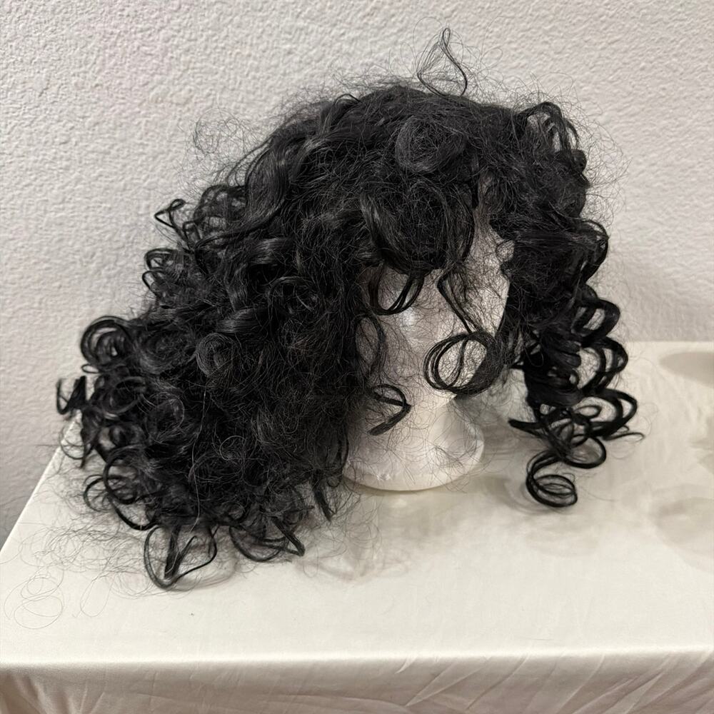 Black Curly Wig for Women - Costume or Fashion (Needs some Love)